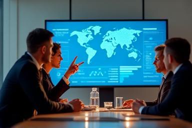 Business people discussing connectivity strategy